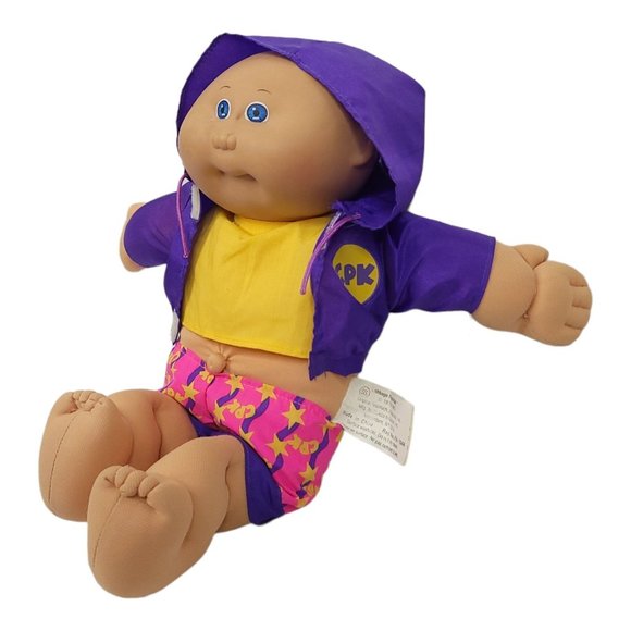Vintage 1984 Coleco Cabbage Patch Kids Doll Board Shorts Windbreaker 13" Toy - Picture 3 of 10